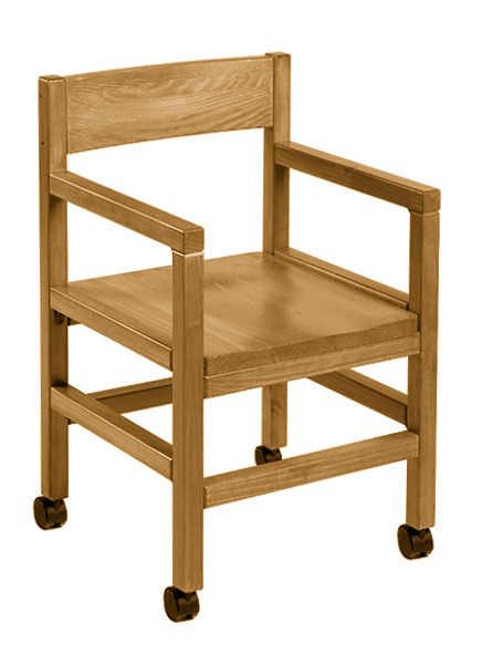 420 / /images/420/1000-420-2-0-0.jpg / Classic Solid Wood Arm Chair with Casters